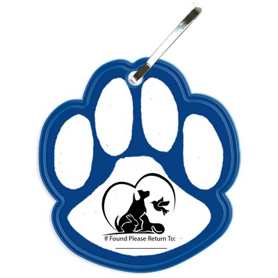 Paw Print Reflective Zipper Pull